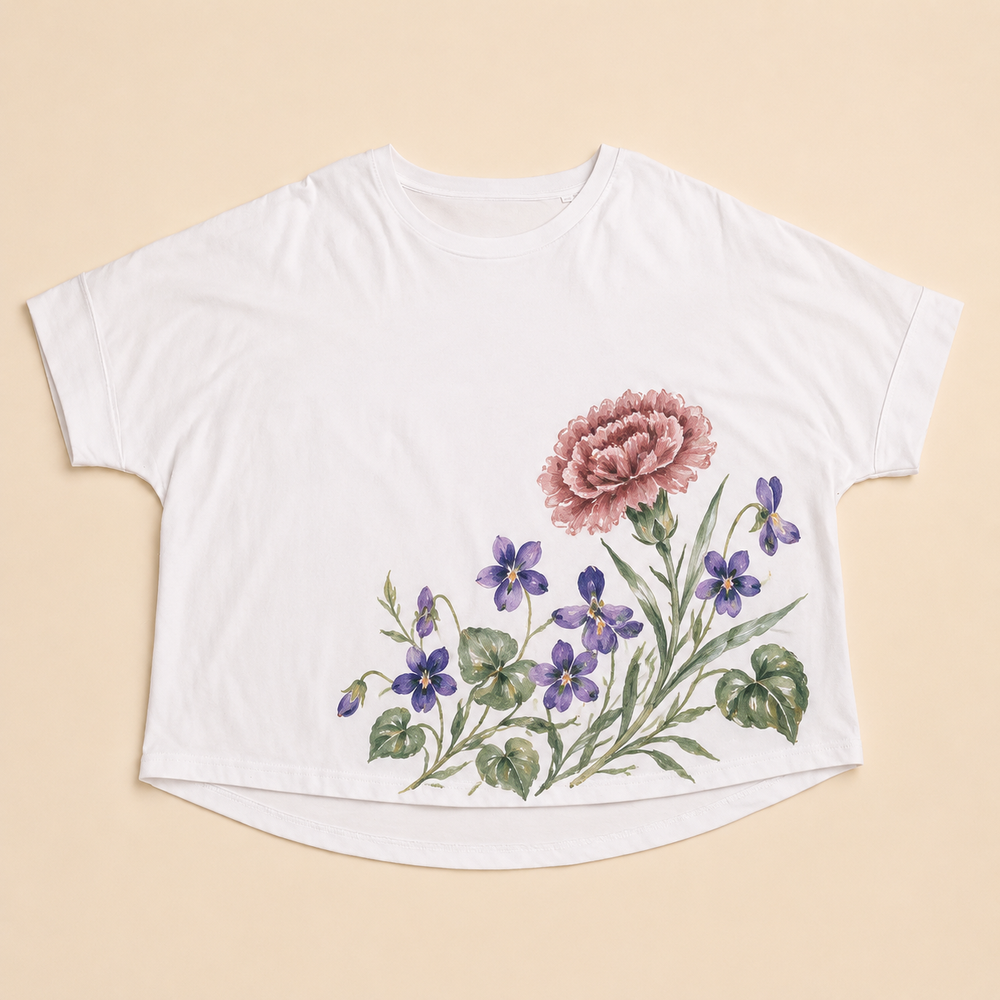 Personal Birth Flower – Dein Geburtsblumen-Shirt