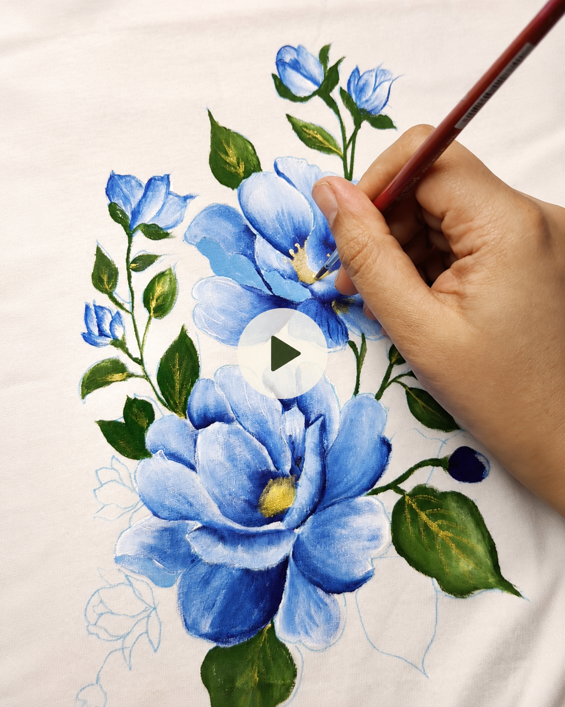 Making Story – Entstehungsvideo eines handbemalten Farbfaden T-Shirts